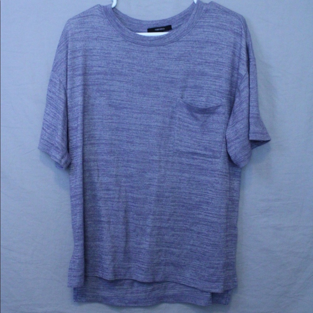 Forever 21 Light Violet Casual Short Sleeve Top